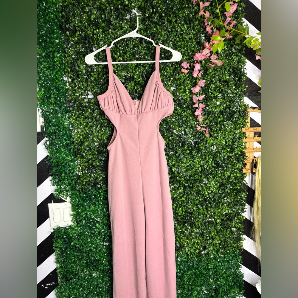 Elegant Pink Backless jumpsuit